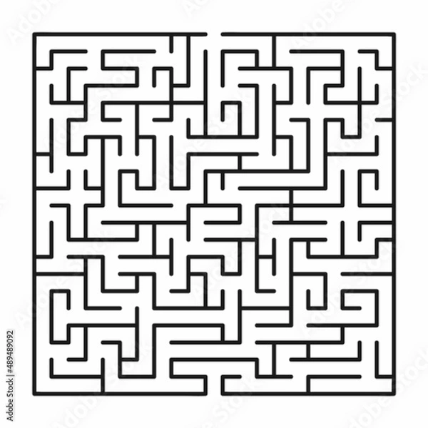 Fototapeta Abstract maze / labyrinth with entry and exit. Vector labyrinth 306.