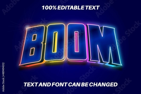 Fototapeta Autumn Editable Text Effect Modern Style