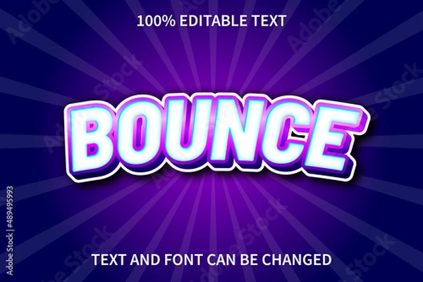 Fototapeta Bounce Editable Text Effect Comic Style
