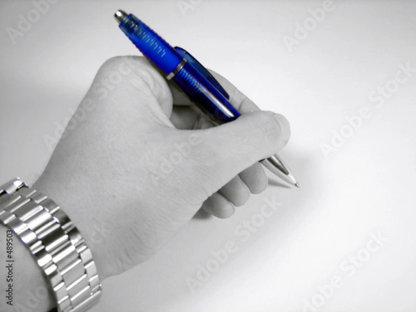 Obraz lefthanded man signing