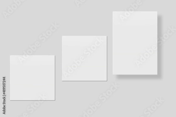 Fototapeta Blank paper for mockup. 3D Render.	
