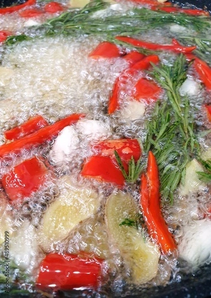 Obraz koi fish in the pond