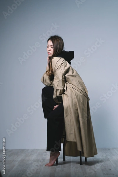 Fototapeta クールな女性ポートレート