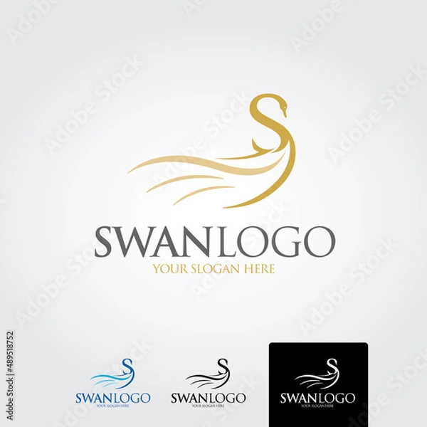 Obraz Swan logo template - vector