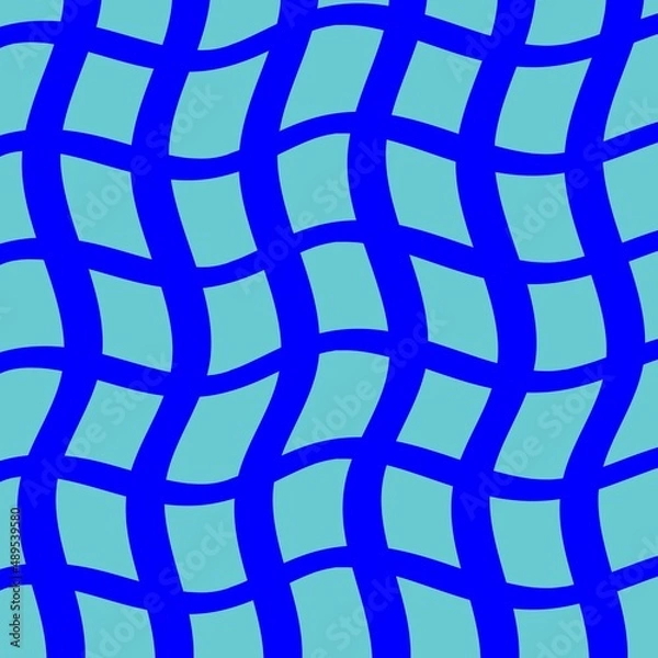 Obraz Abstract blue wave line pattern on a light blue background.