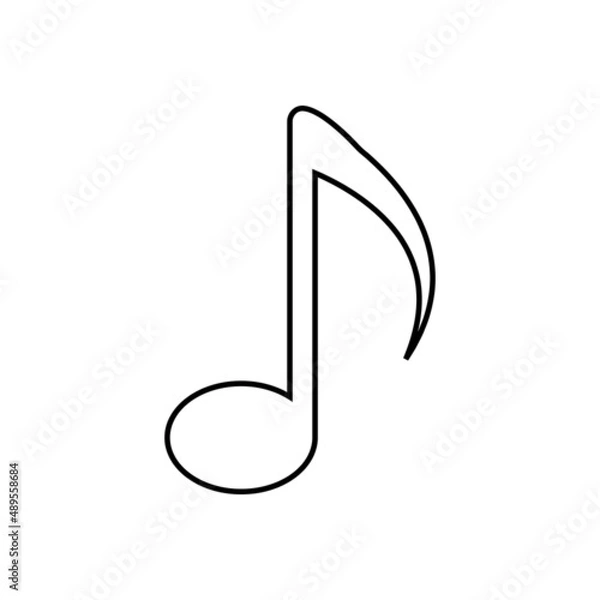 Obraz Music note icon in line style