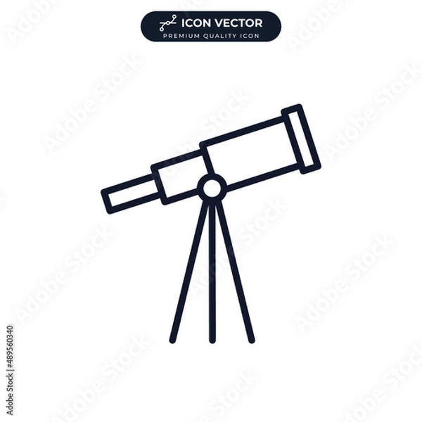 Fototapeta telescope icon symbol template for graphic and web design collection logo vector illustration