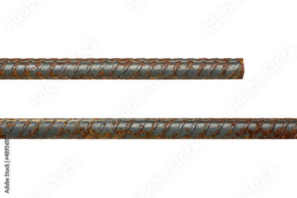 Obraz steel rod isolated on white background