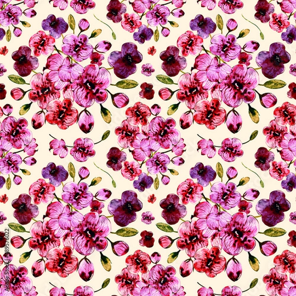 Obraz seamless pattern abstracts floral composition