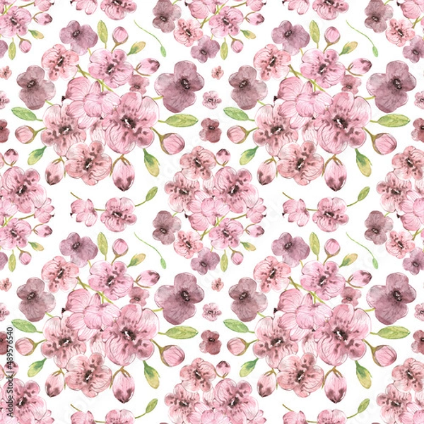 Fototapeta seamless pattern abstracts floral composition