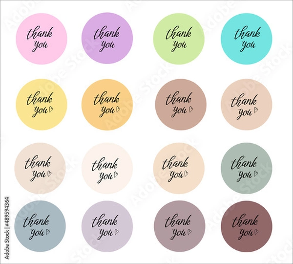 Obraz Stiker template thank you.