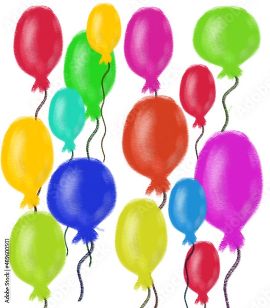 Obraz colorful balloons isolated on white