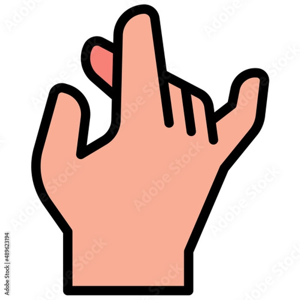 Obraz hand filled outline icon