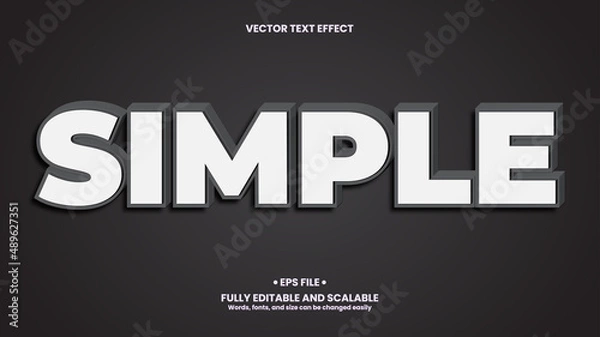 Fototapeta Simple Minimalist Text Effect