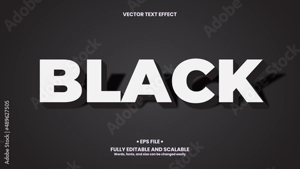 Fototapeta Black Minimalist Text Effect