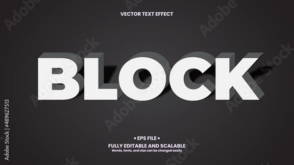 Fototapeta Block Minimalist Text Effect