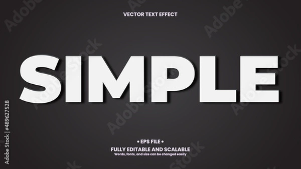Fototapeta Simple Minimalist Text Effect
