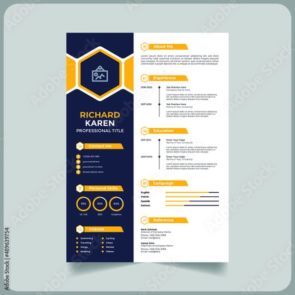 Obraz Creative cv or resume template