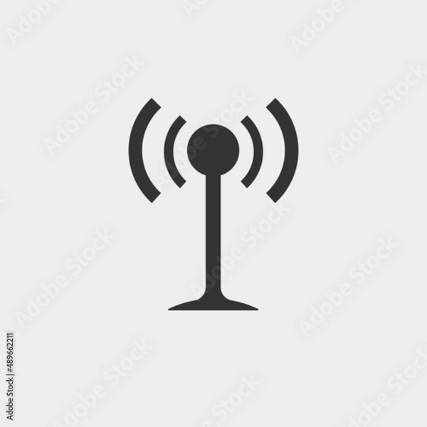 Fototapeta Wireless network vector icon illustration sign 