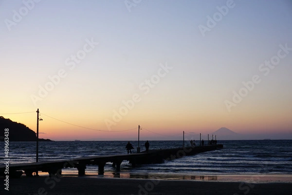 Fototapeta 原岡桟橋の夕暮れ