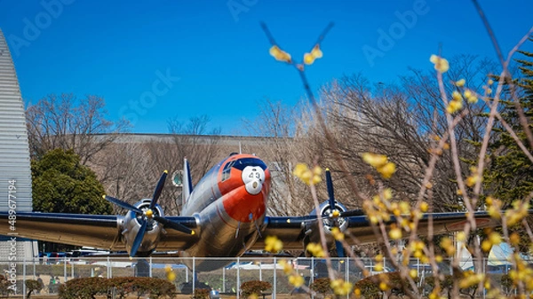 Fototapeta 「空のデゴイチ」とも呼ばれたC-46A輸送機　所沢航空記念公園（所沢航空発祥記念館）