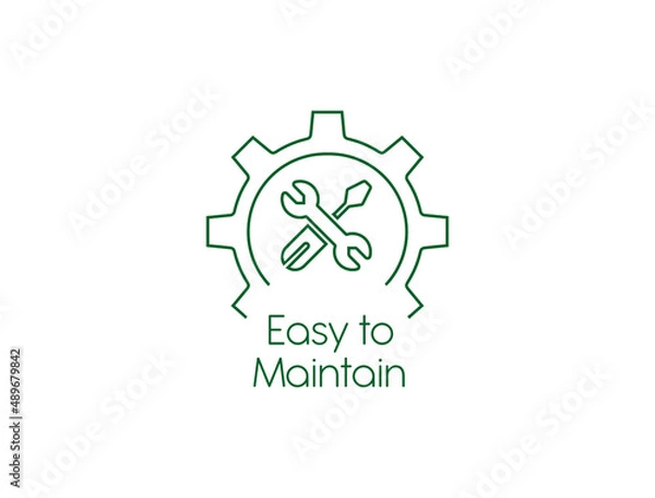 Fototapeta easy to maintain icon vector illustration