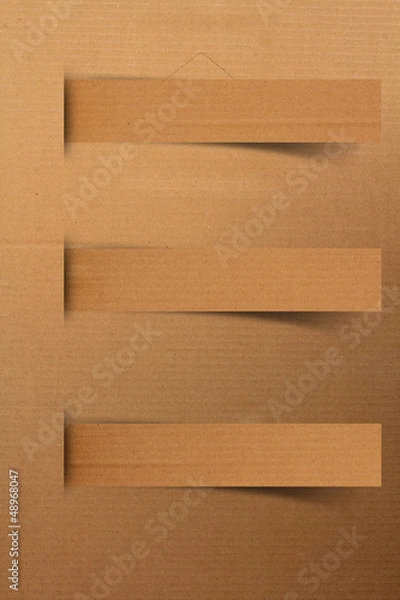Fototapeta Blank paper cards inserted into another piece of paper