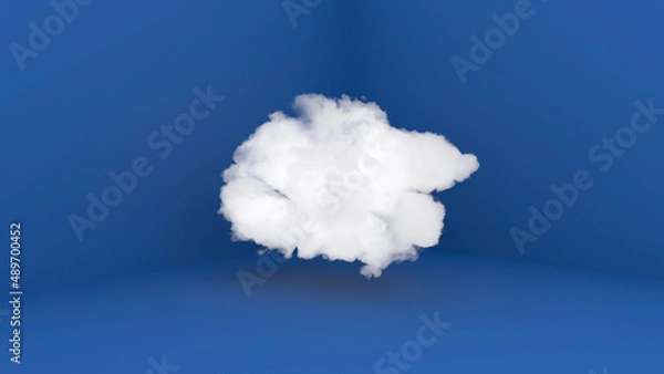 Obraz isolated cloud clean on blue background