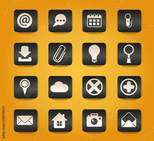Fototapeta user interface icon set