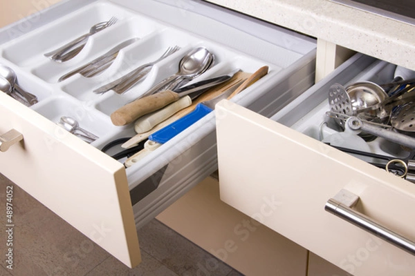Obraz Organized Kitchen Drawer