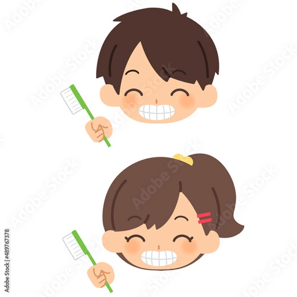 Obraz 健康的な歯の子供たち　アイコン