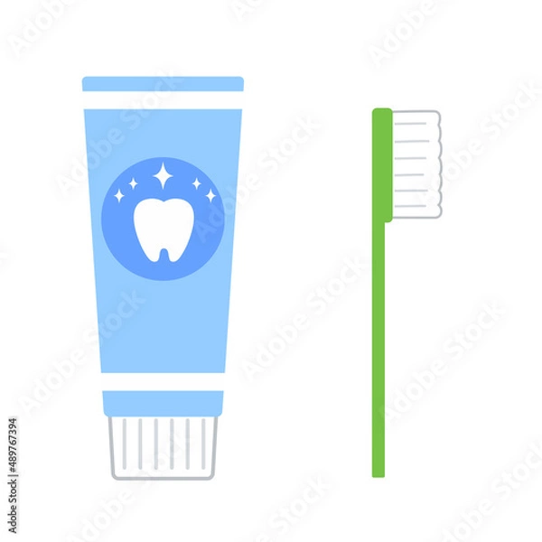 Obraz 歯ブラシと歯磨き粉