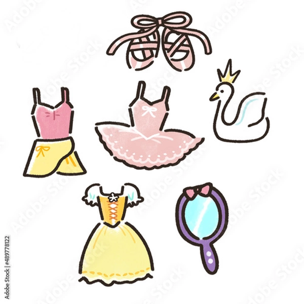 Obraz バレエ衣装のイラスト