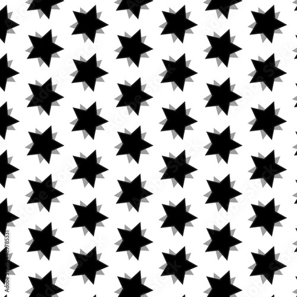 Obraz black and white stars