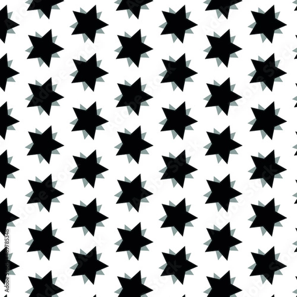 Obraz black and white stars