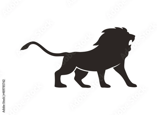 Obraz lion silhouette logo vector image