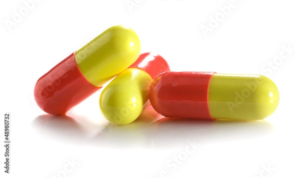 Obraz Three pills isolated