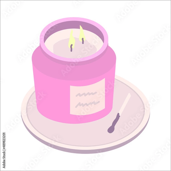 Obraz candle in a jar