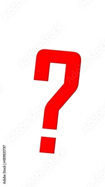 Fototapeta Large question mark on white background