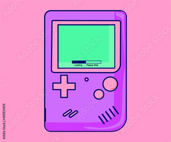 Fototapeta This is an illustration of a console game woth grape colour