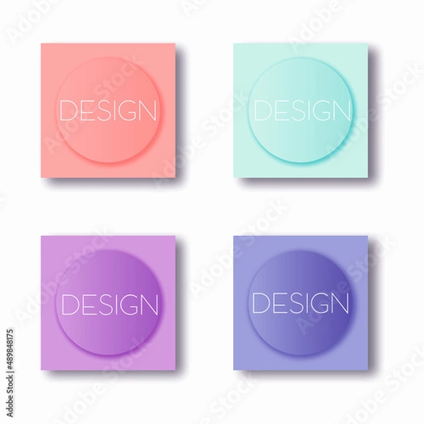 Obraz Set of square backgrounds for design and business