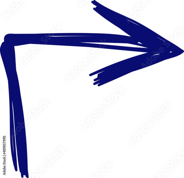 Fototapeta Arrow doodle. Doodle simple sketch. Scrawl element. Hand drawn effect arrow. Notebook drawings.