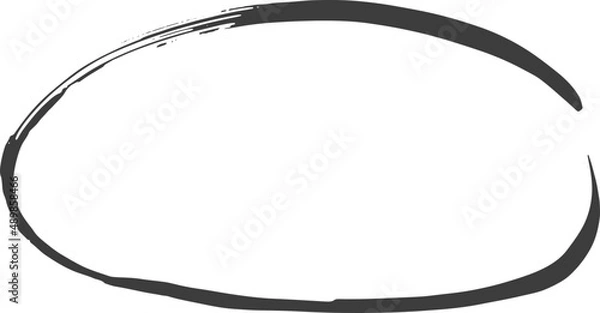 Fototapeta Black ink element . Grunge paint shape. Hand drawn sketch element .