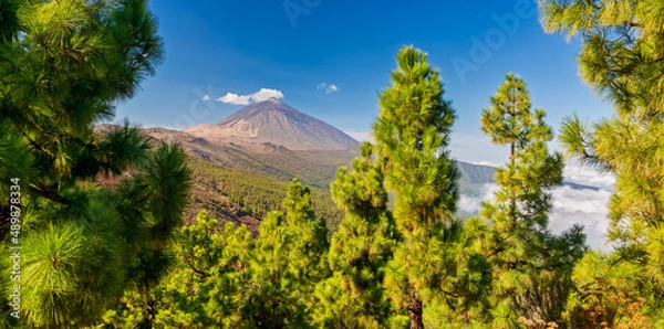 Fototapeta Volcano Teide  - view from Mirador La Crucita (Tenerife, Canary Islands) 