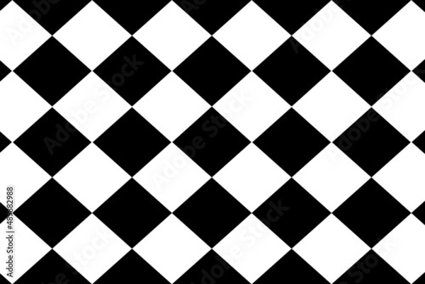 Obraz Black and white checkered background Chessboard.