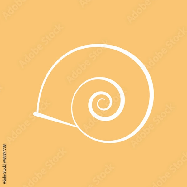 Fototapeta Snail shell icon vector. Snail shell logo.