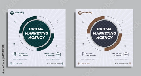 Obraz Creative marketing and corporate social media post and web banner design template vector Premium