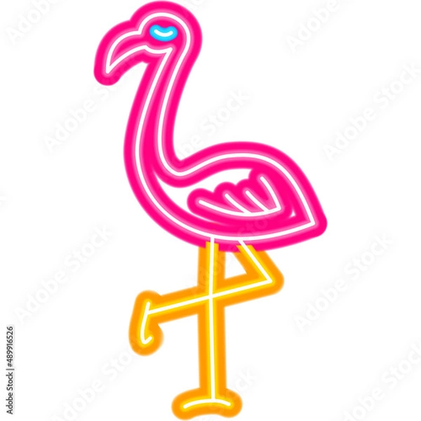 Fototapeta Neon Flamingo