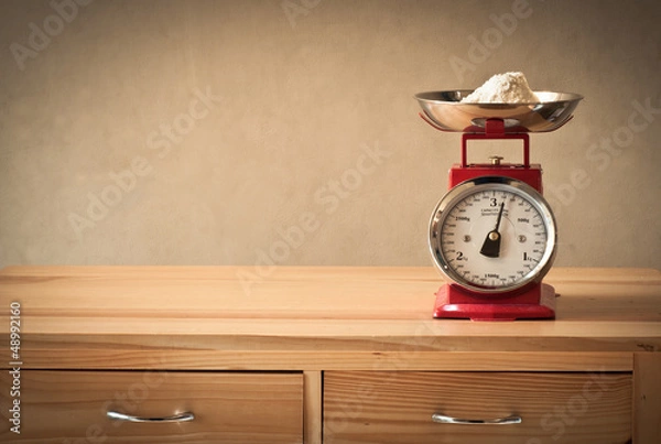 Fototapeta Retro kitchen scales