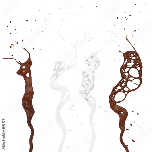 Obraz chocolate and milk splash